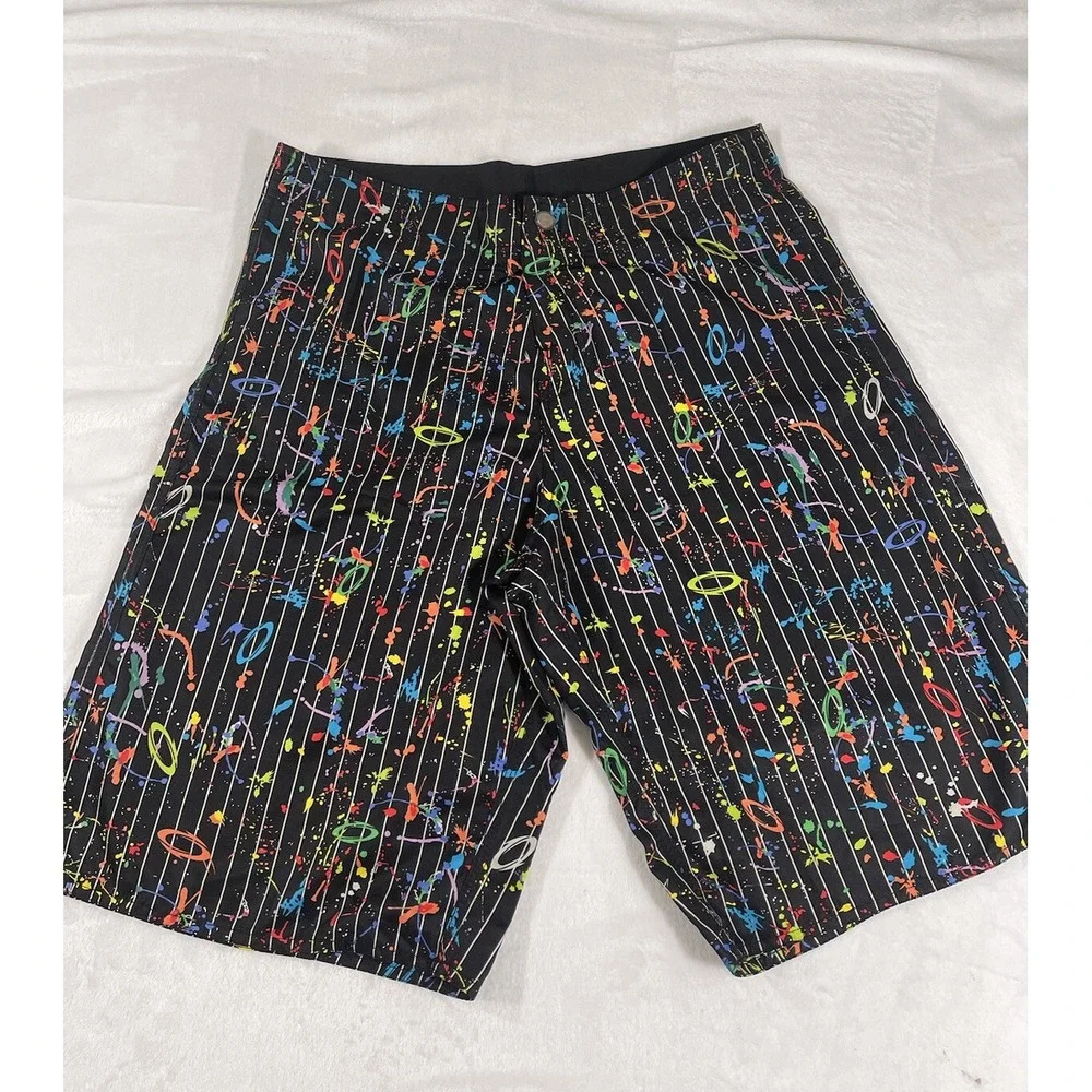 Surf Swim Shorts‎ Trunks Surf Sz 36 Black Art Paints Brazilian Rota Do Mar NEW